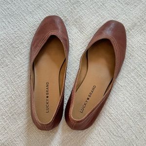 Lucky Brand Women's Brown Ballet Flats